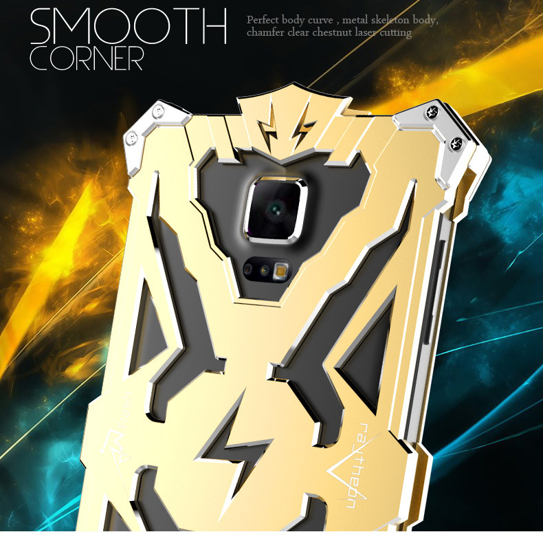 SIMON THOR Aviation Aluminum Alloy Shockproof Armor Metal Case Cover for Samsung Galaxy Note 4 N9100