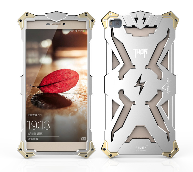 SIMON THOR Aviation Aluminum Alloy Shockproof Armor Metal Case Cover for Huawei P8 & Huawe P8 Lite