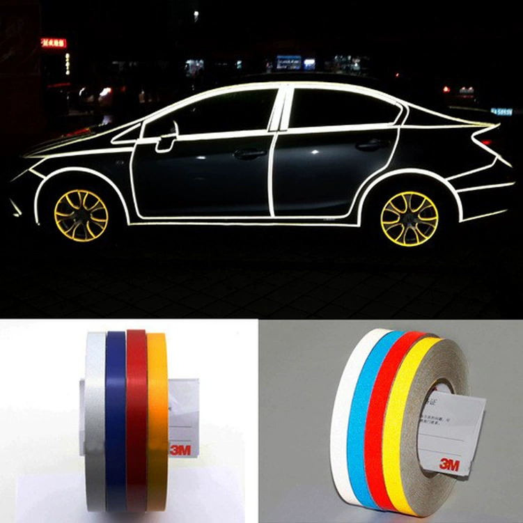 Factory Direct Super 3M Светоотражающая полоса Автомобильная предупреждающая Светоотражающая наклейка светящаяся Декоративная полоса кузова автомобиля Светоотражающая полоса