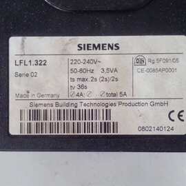 【实物图片】LFL1.322燃烧控制器德国西门子SIEMENS