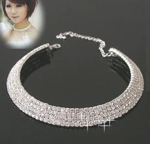 Европейская и американская индивидуальность модные аксессуары Супер великолепное бриллиантовое ожерелье свадебное ожерелье ключицы многослойное полное бриллиантовое ожерелье для женщин оптом