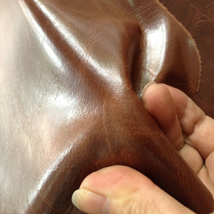 棕色油蜡皮 沙发用料 头层牛皮 变色软包真皮1.2-1.4mm 整张牛皮