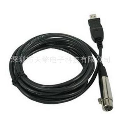 USB MIC Кабель Микрофон Микрофонная вентиляция Computer USB к XLR соединение микрофона