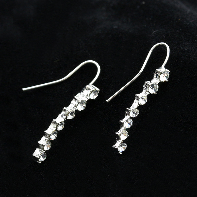 Women's Long Earrings With Rhinestones display picture 1