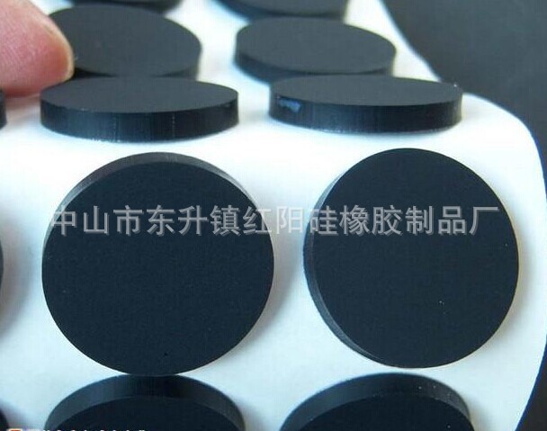 灰色硅胶垫笔记本电脑手机支架硅胶胶垫背胶自粘黑色硅胶垫片