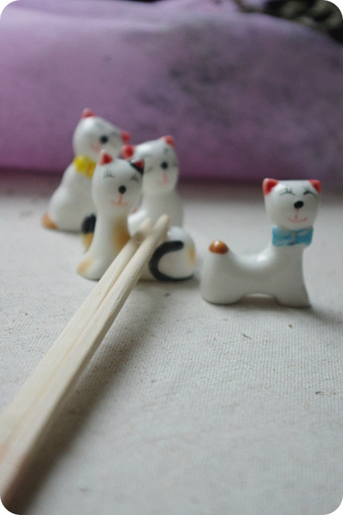 Zakka керамическая расписная кошка миска для chopsticks полка 4 смешанная доставка 7448 мазков