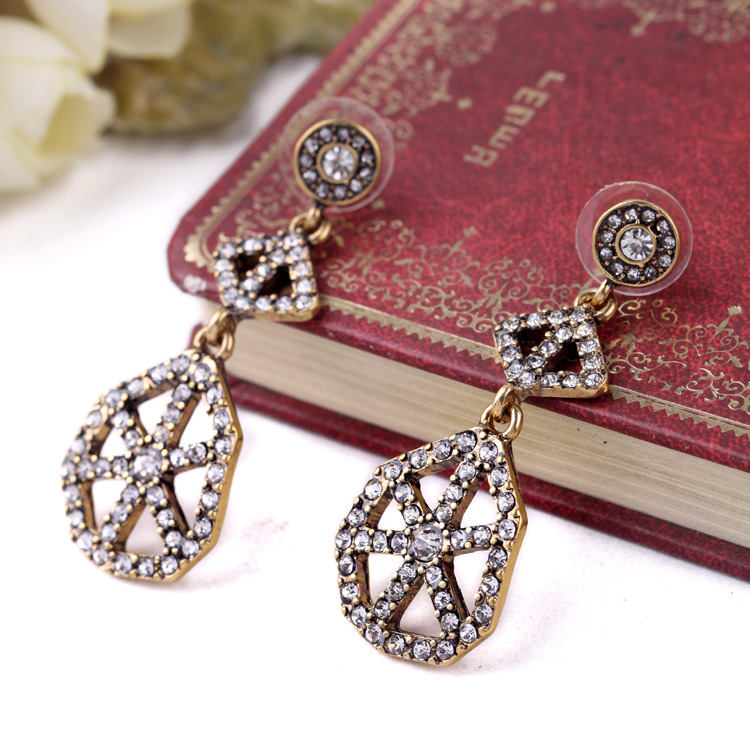Fashion Jewelry Alloy Generous Hollow Ladies Earrings display picture 2