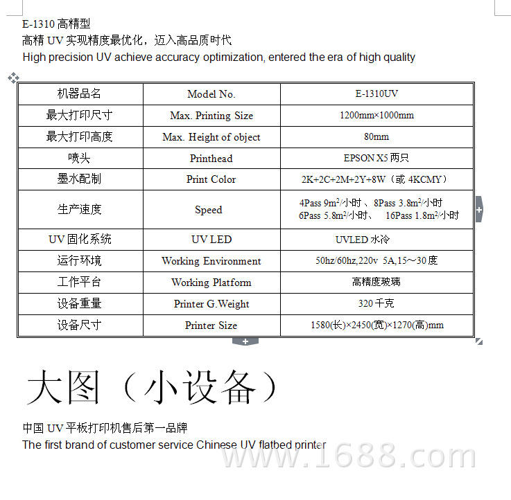 1310新设备图片参数