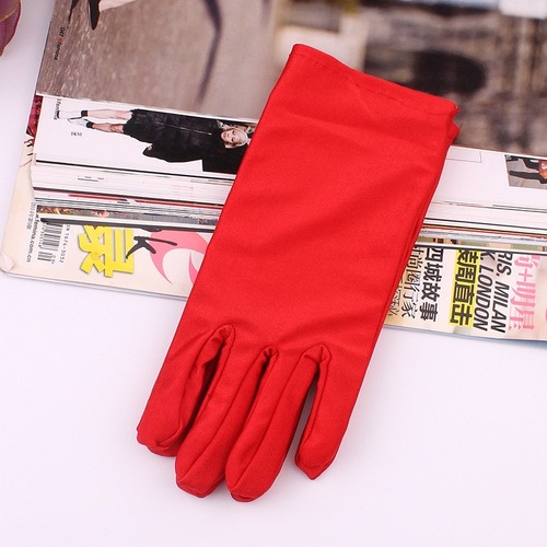 2pair Men and women spandex stretch gloves stage performance  black red coffee whites celebration ceremonies  jewelry show out jazz dance gloves wholesale