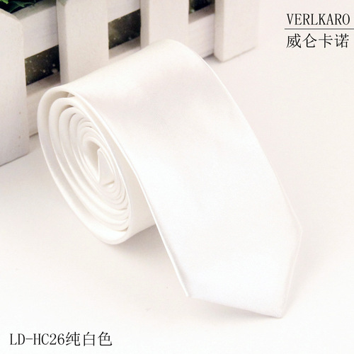 Casual student 5cm solid color narrow version ins polyester silk business men's multi-color optional tie manufacturer wholesale