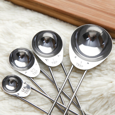kitchen baking Gadgets Stainless steel Measuring spoon 4 sets Spoon Scale Measuring spoons