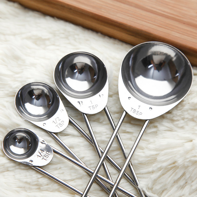 kitchen baking Gadgets Stainless steel Measuring spoon 4 sets Spoon Scale Measuring spoons
