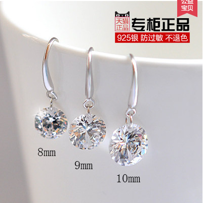 Zircon earrings Korean style fashionable long earrings jewelry earrings ear hooks