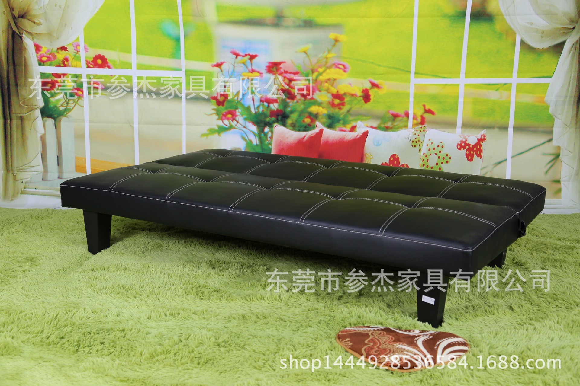 特價沙發床PU皮質折疊功能全廠最低價格顏色佈料可定製1