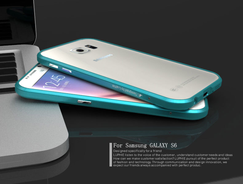 Luphie Blade Sword Slim Light Aluminum Bumper Metal Shell Case for Samsung Galaxy S6 G9200