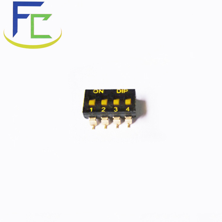 厂家现货批发 SMT电子开关元件黑色  4位拨码开关 KE拨码开关