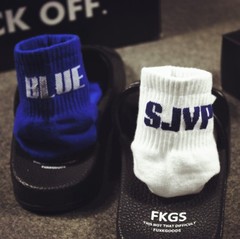 Korean ulzzang Japanese Harajuku style fashion brand SJYP knee-high cotton socks for couples, men and women sports waist-binding socks