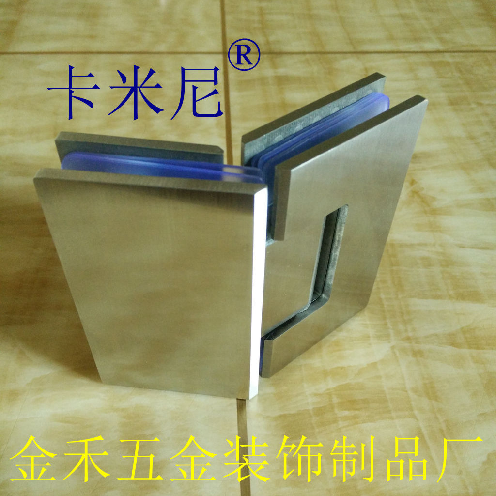 Factory wholesale 135 Stainless steel Shower Room Glass door Fixing clip Shower Room Toughened glass Door clip hinge