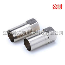 全铜公制75-7 四屏蔽单管单层冷压头外径12mm，内径10.2