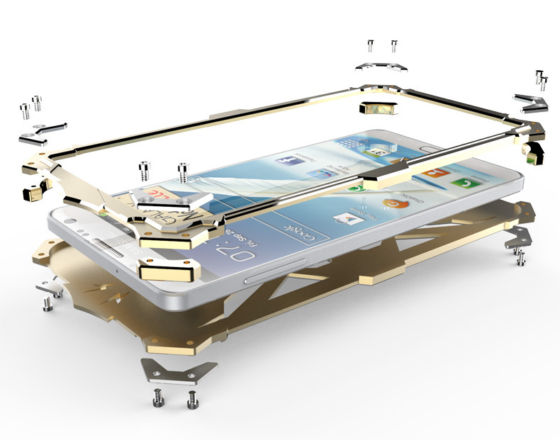 SIMON THOR Aviation Aluminum Alloy Shockproof Armor Metal Case Cover for Samsung Galaxy E7 E7000