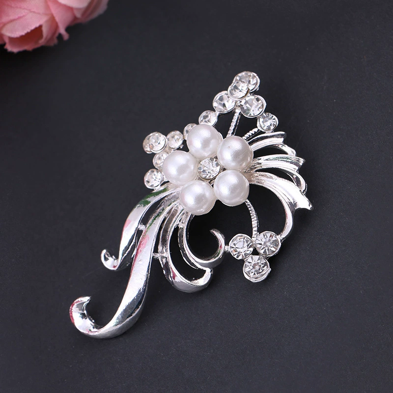 Accessory, high-end metal brooch, pin lapel pin, European style, wholesale, flowered