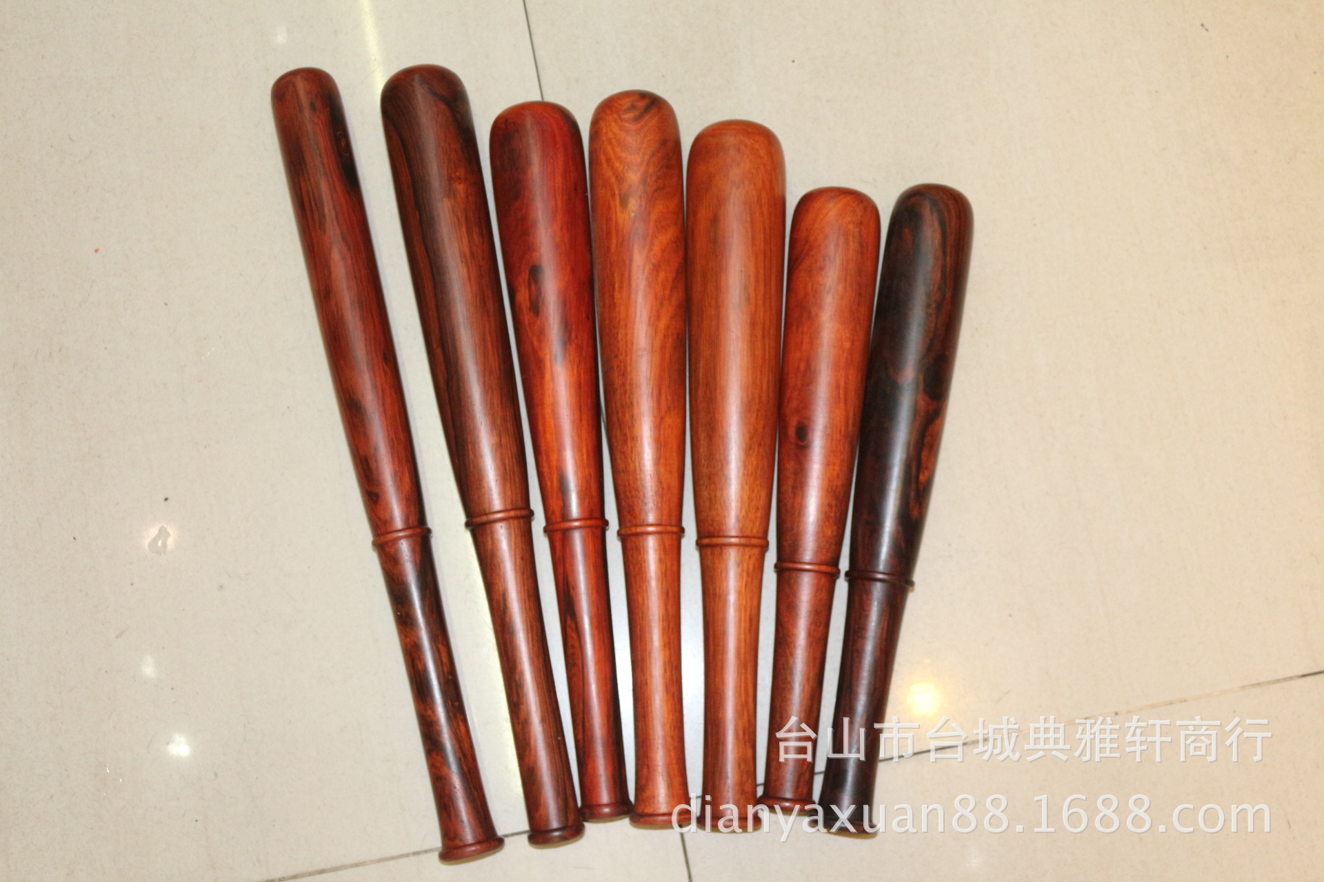 老挝大红酸枝木整木棒球棍5.5x5 (4)