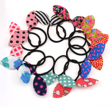 批发2元店 黑皮筋兔耳朵头圈 发饰 兔耳朵发圈 厂家直销发圈