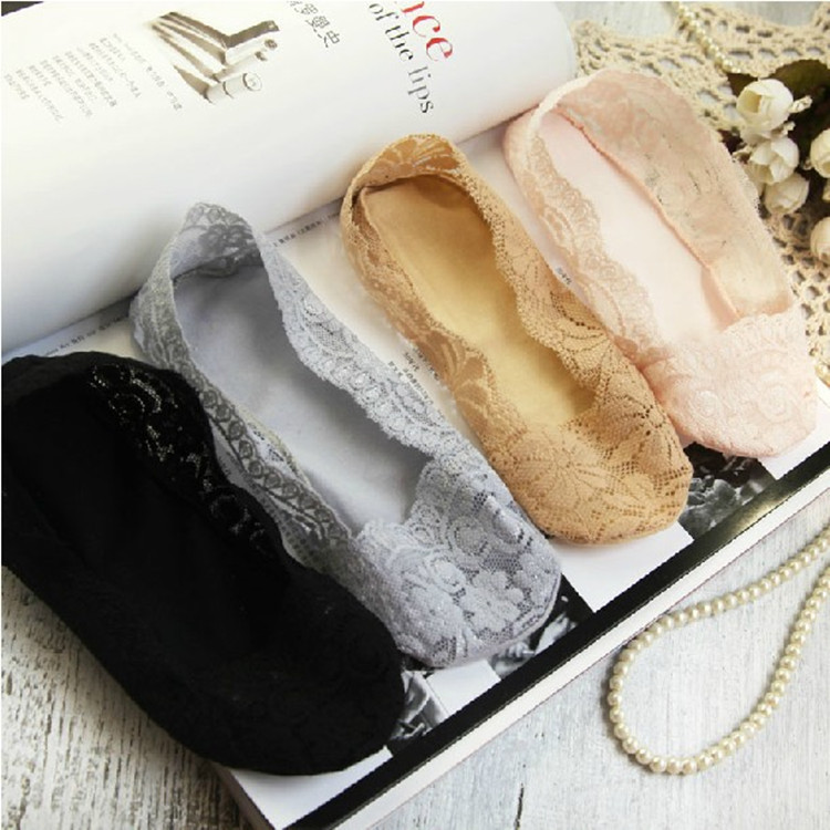 Lace non-slip invisible summer socks