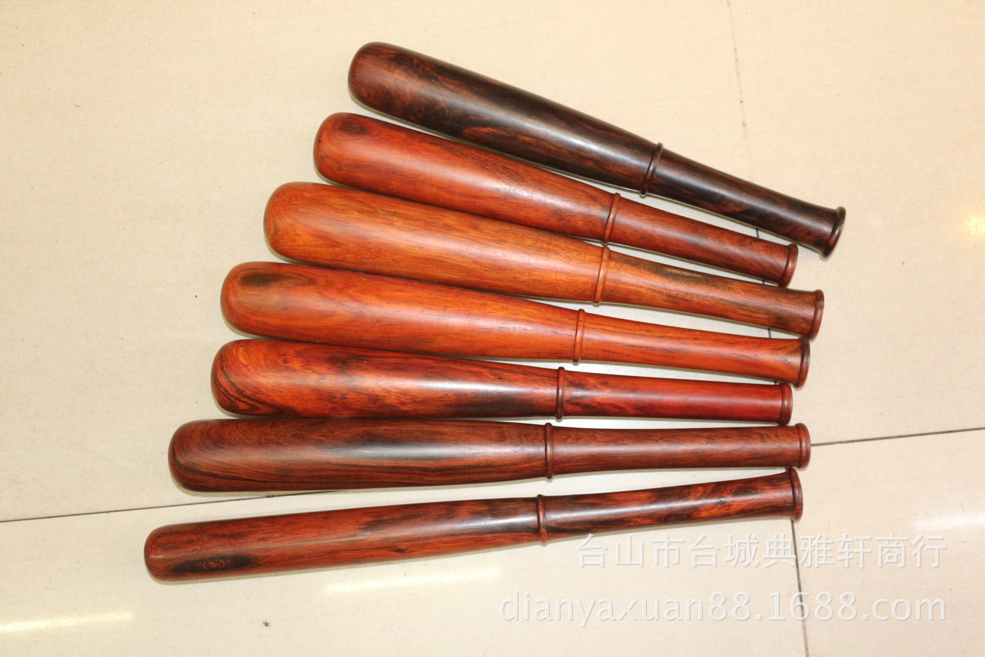 老挝大红酸枝木整木棒球棍5.5x5 (12)