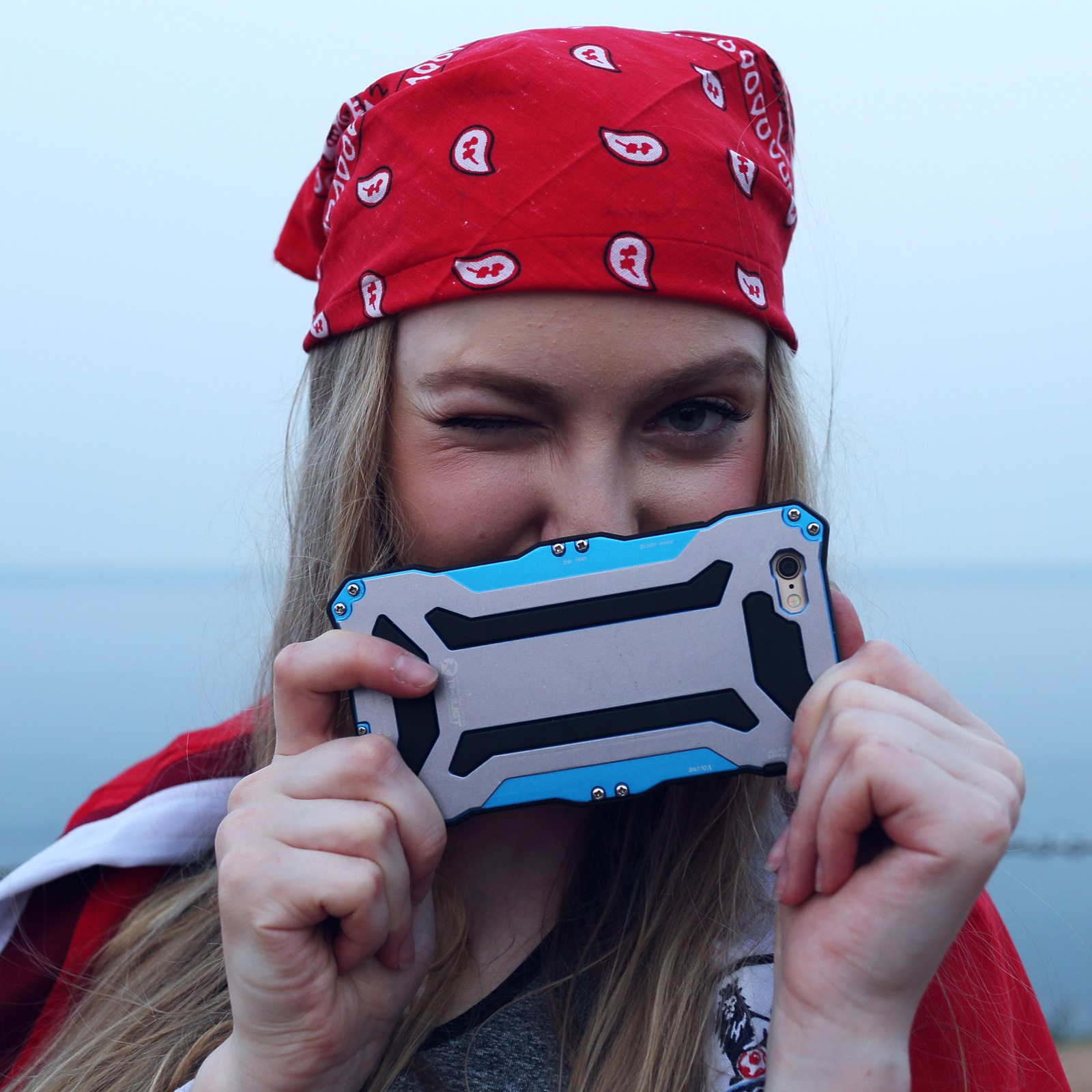 R-Just Gundam Water-resistant Shockproof Dirt-proof Snow-proof Premium Armor Heavy Duty Metal Protective Case Cover for Apple iPhone 5S/5/SE