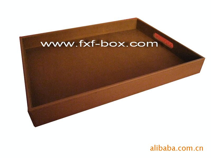 托盘材料厂家直销密度板托盘皮革面料出口定制欧美餐盘