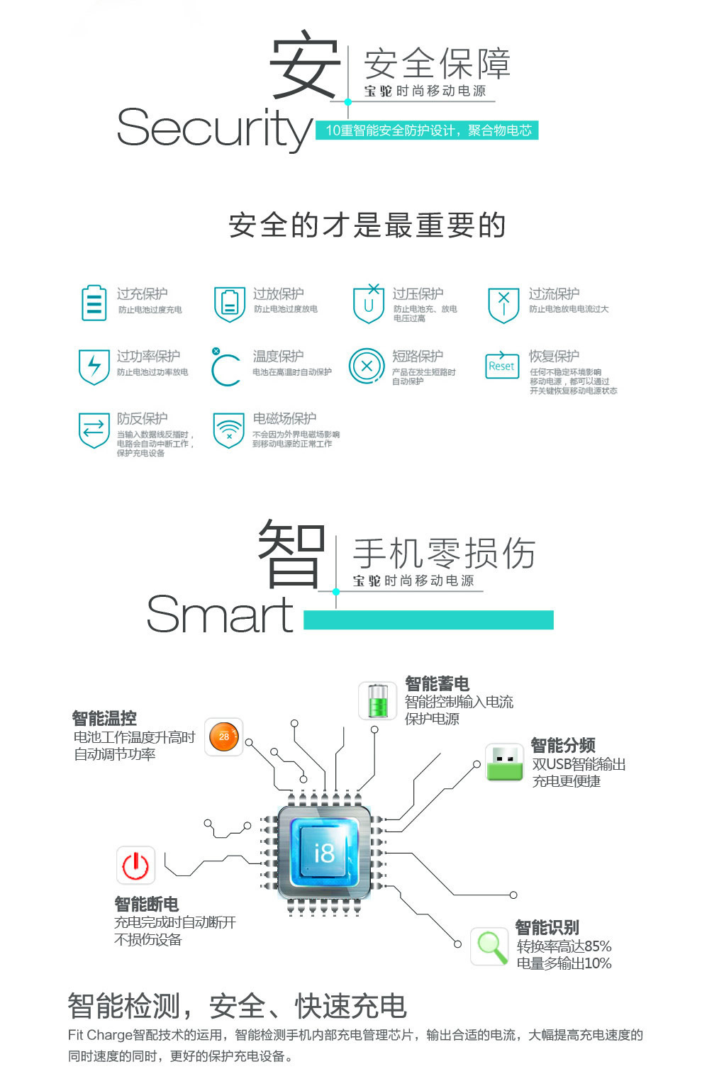 小米移动电源礼品定制LOGO双USB手机充电宝批发