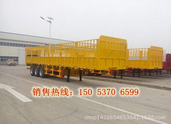 13米仓栏半挂车挂车图片价格