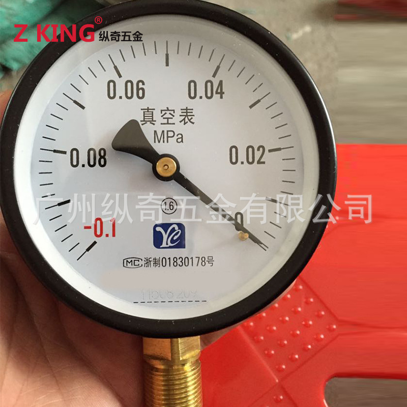 厂价直销Y-100系列-0.1-0MPA气压负压真空压力表微压表