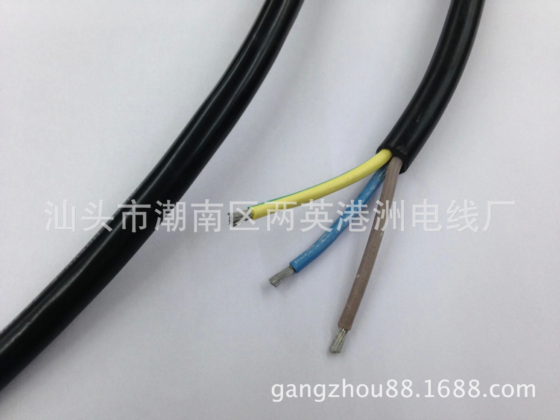 电源线国标 3芯圆护套pvc线材 1.5平saa认证线 插头线