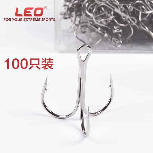 27438 [Boxed white three-point hooks (100 pieces of 50 pieces) three-point hooks, anchors, fish hooks, fishing rods and fishing gear wholesale