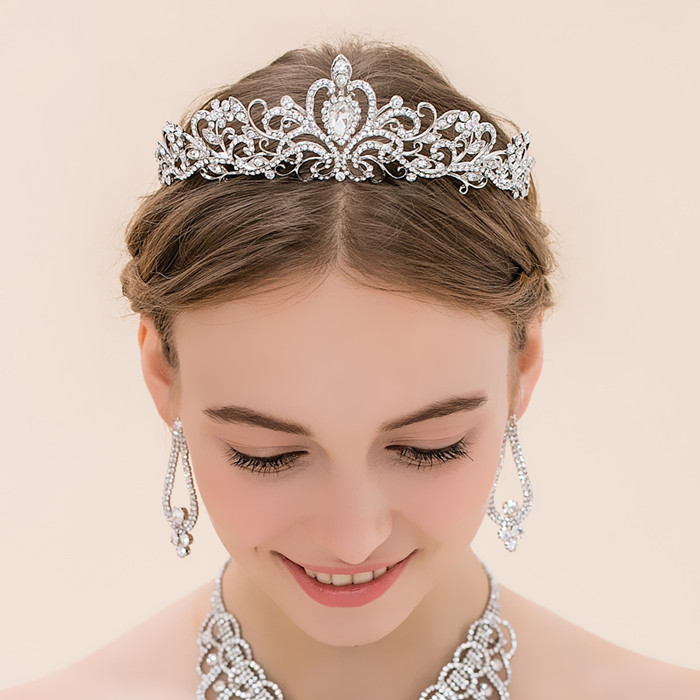 Fashion Crown Alloy Rhinestones Crown 1 Piece display picture 3