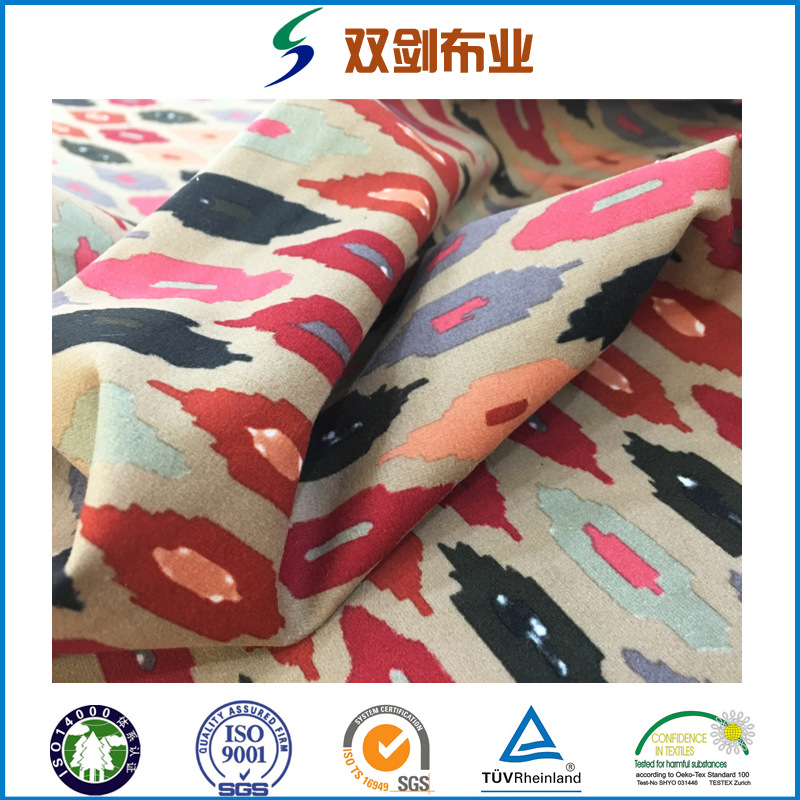 新花型超柔印花 纸印花超柔沙发布 针织家纺装饰布料、服装面料