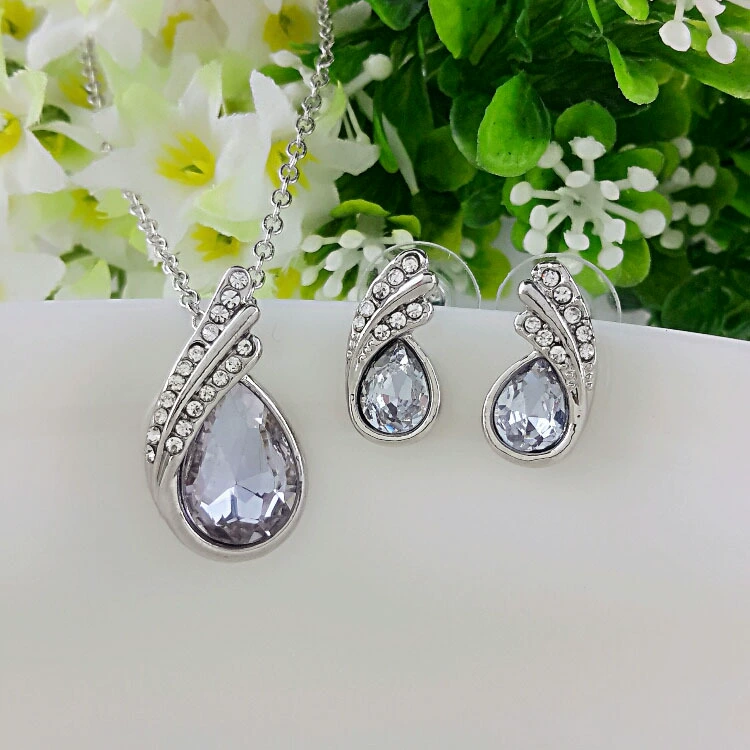 Accessory, crystal necklace, chain, set, wholesale