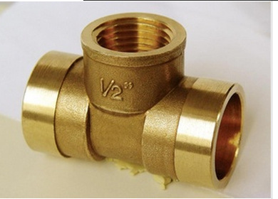 黄铜内丝三通接头/对内三通接头/双内三通螺纹接头2分牙 G1/4