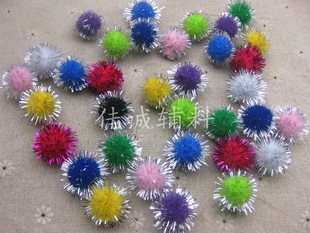 ��ɫ���[�q�� �y�[ëë�� DIY�Ʒ��� �[��pompomСë�� 15MM