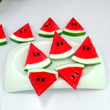 廠家批發仿真西瓜片硅膠材質水果切片diy兒童發飾頭飾材料
