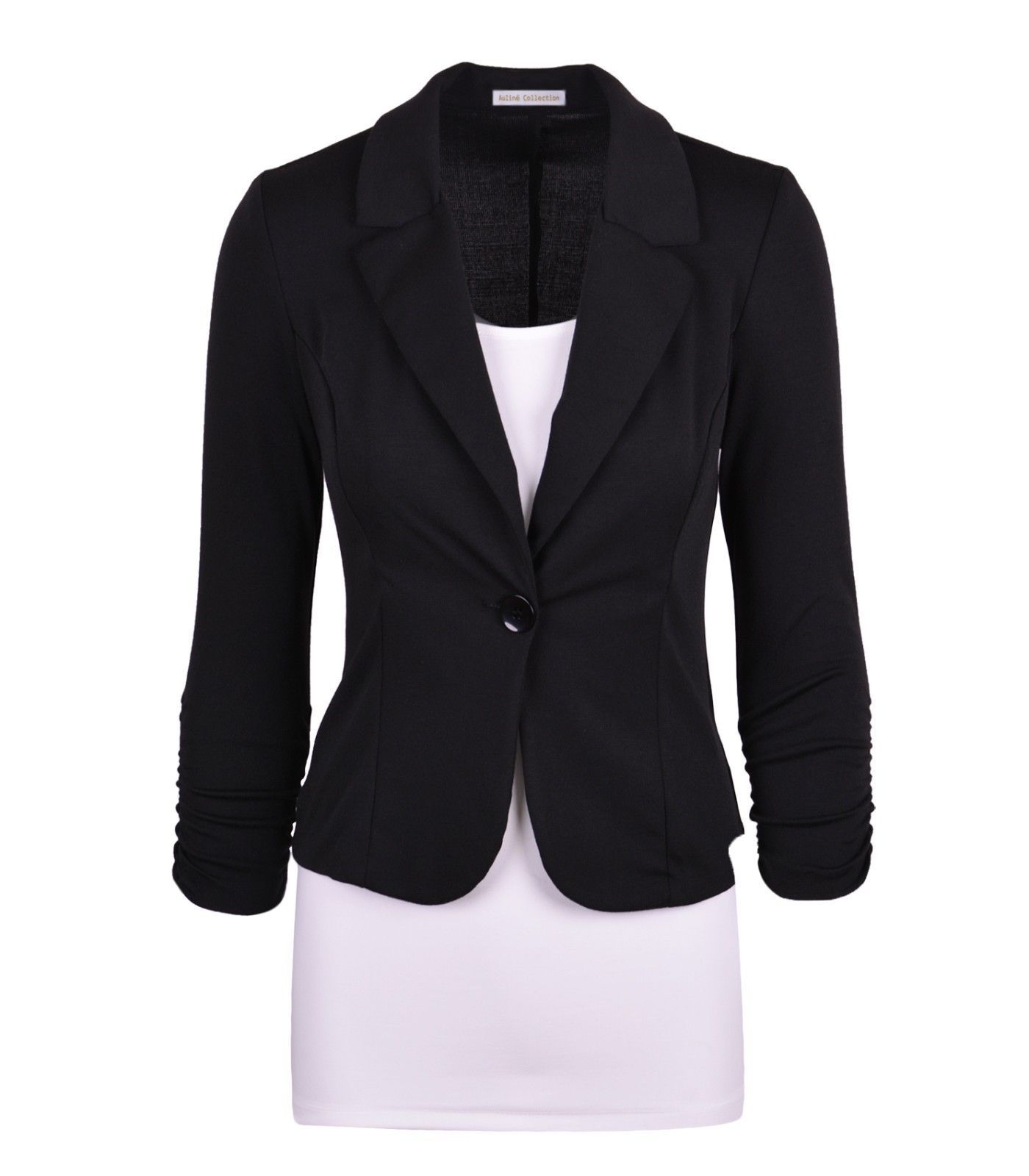 Blazer Female Blue Women Suit Office Ladies New Spring Slim Top Elegant ...