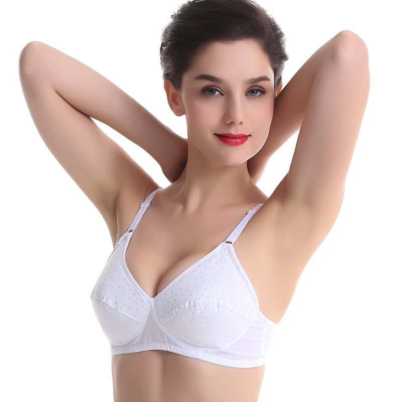Factory wholesale supply 302 Middle-aged bra white Wireless Bras Sweat comfort
