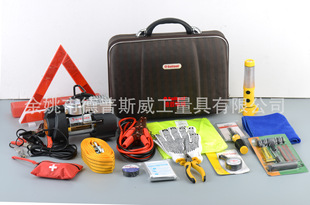 Depsway 16-piece Deluxe Version Car Tool Kit with Car Combination Tool Car Emergency Kit Tool Box
