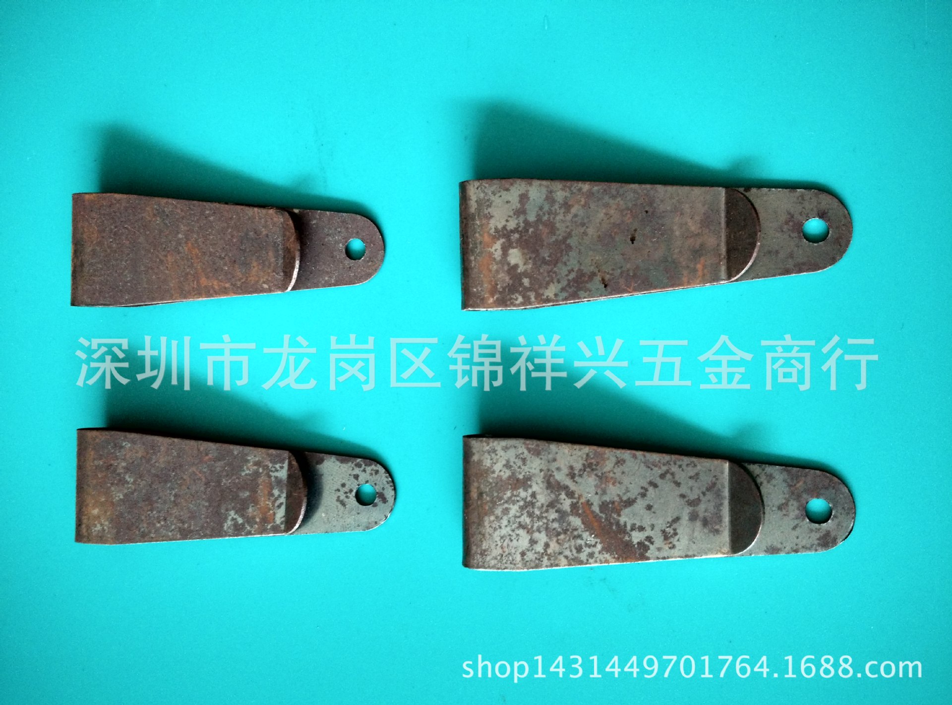 厂家供应皮具五金配件手机皮套背夹/锰片夹 腰包夹(73*25)