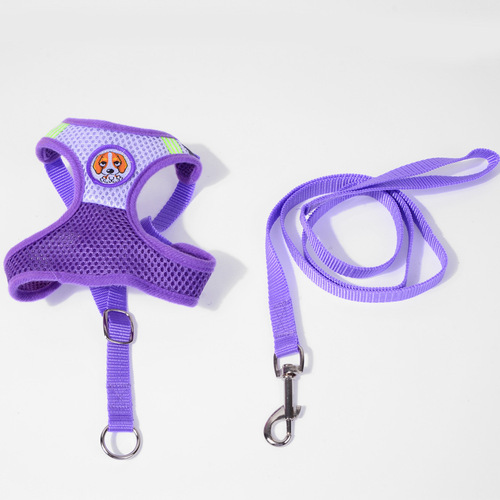 Pet supplies wholesale Pet harness and chest belt High-end dog harness type leash Small and medium dog rope