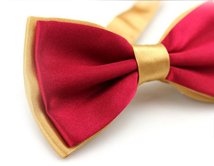 Two-color fashionable universal bow tie English style with bow for…