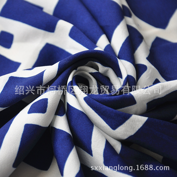 【翔龙印花 XL6850】春夏爆款 厂家直销几何大小方块拼接花瑶面料