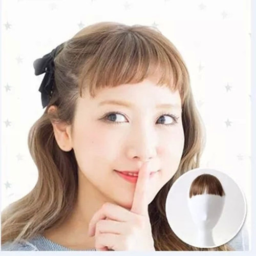 Two-dimensional bangs, Japanese airy fake bangs, retro mini eyebrow bangs, wig with bangs